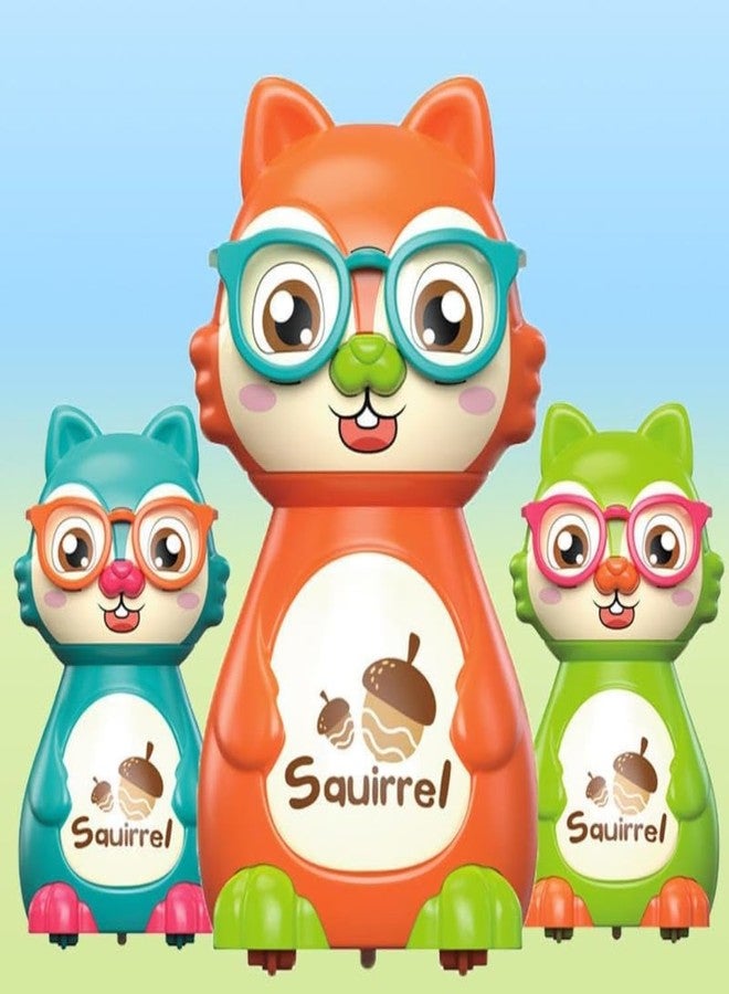 Munmoll Wind Up Infant Toddler Children Car Toy Funny Squirrel Animal Car Children Interactive Toys Car for Boys Cute Accessories Parent-Child Plastic Press(Forest Squirrel Pack of 1) - Image 5